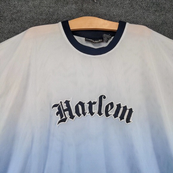 Starter Asphalt Legend Men's Harlem T-Shirt White Blue Ombre 3XL Short Sleeve - Picture 3 of 12